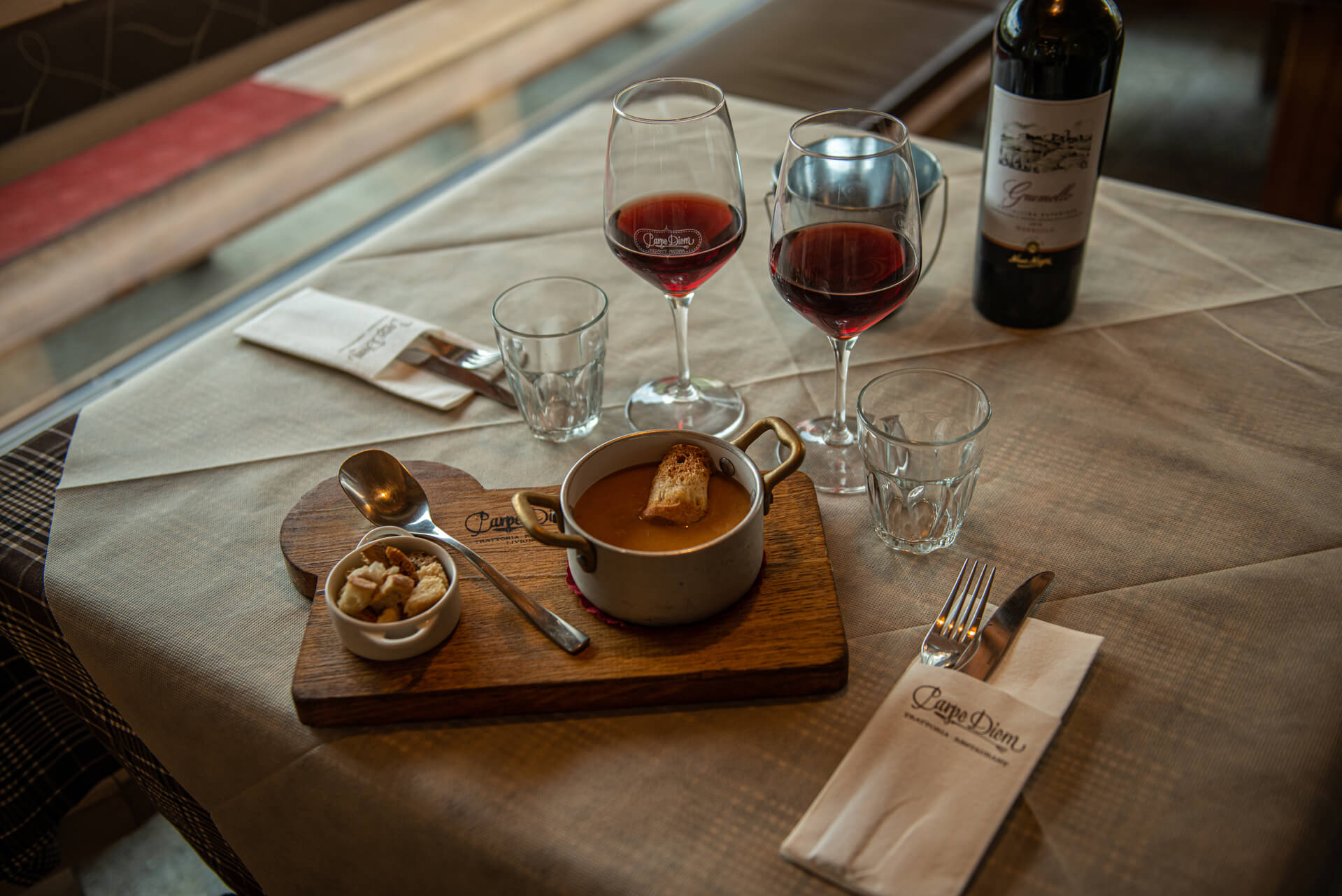 piatti autunnali preparati al ristorante Carpe Diem a Livigno durante l'autunno