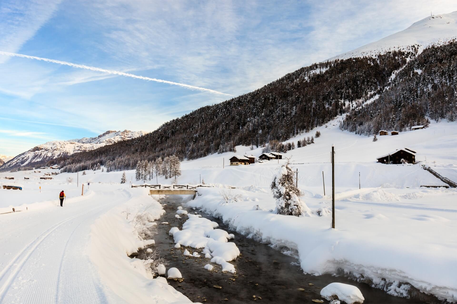 escursioni semplici sulla neve a livigno in inverno